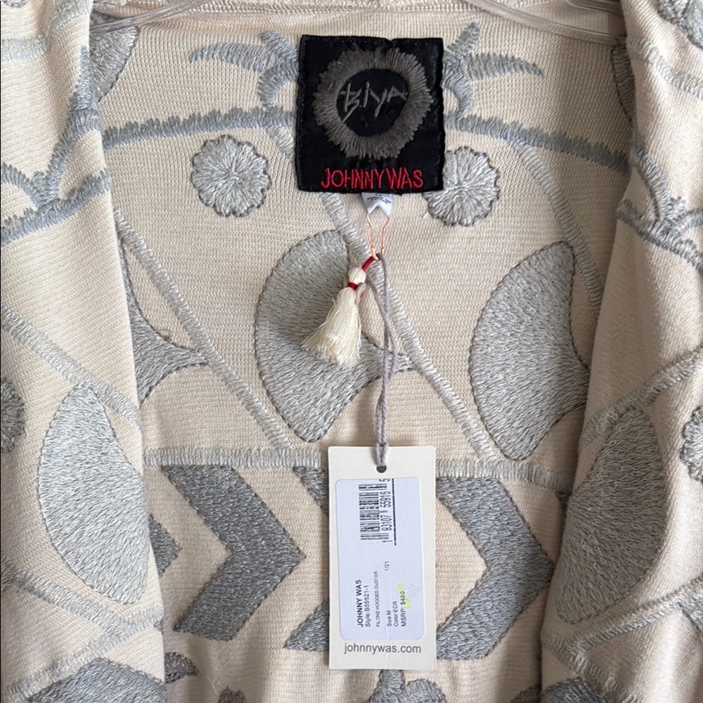 Johnny Was RARE Filone Embroidered Animal Patterned Cardigan Duster Coat - Picture 7 of 17